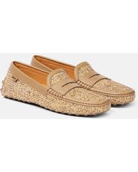 Tod's - Gommino Leather-Trimmed Tweed Driving Shoes - Lyst