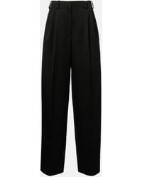 Givenchy - Cutout Wool Wide-Leg Pants - Lyst