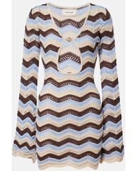 Bananhot - Rey Striped Knitted Cotton-Blend Minidress - Lyst