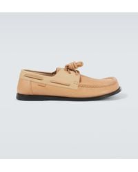 Loewe - Campo Leather Boat Shoes - Lyst