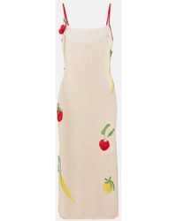 STAUD - Adeline Crochet Cotton Beach Dress - Lyst
