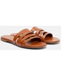 Gianvito Rossi - Nora Leather Slides - Lyst