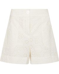 Eres Broderie Anglaise Cotton Shorts - White