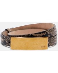 KHAITE - Berlin Snake-Effect Leather Belt - Lyst