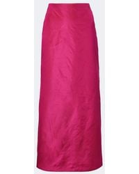 Valentino Garavani - Silk Taffeta Midi Skirt - Lyst