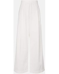 Dries Van Noten - Jeans A Gamba Larga E Vita Alta - Lyst