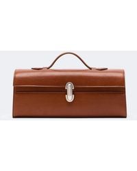 SAVETTE - Symmetry Slim Small Leather Top Handle Bag - Lyst