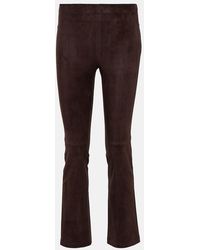 Stouls - Jp Twenty Mid-Rise Bootcut Suede Pants - Lyst