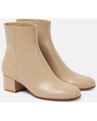 Gianvito Rossi - Joelle 45 Leather Ankle Boots - Lyst