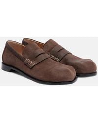 JW Anderson - Loafers Paw Aus Veloursleder - Lyst
