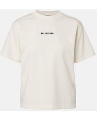 Balenciaga - Besticktes T-Shirt Aus Baumwoll-Jersey - Lyst