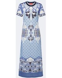 La DoubleJ - Sporty Swing Printed Cotton Jersey Midi Dress - Lyst