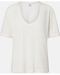 TOTEME - Cotton And Silk T-Shirt - Lyst