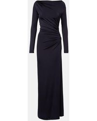 Victoria Beckham - Gathered Jersey Maxi Dress - Lyst