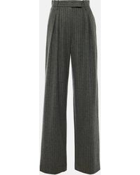 Alex Perry - Pinstriped High-Rise Tapered Pants - Lyst