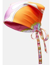 PUCCI - Orchidee Silk Twill Head Wrap - Lyst