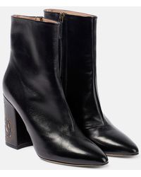Etro - Perforated Leather Ankle Boots - Lyst