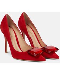 Gianvito Rossi - Jaipur 105 Embellished Suede Pumps - Lyst