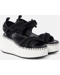 Chloé - Nama Wedge Sandals - Lyst