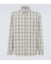 Bottega Veneta - Checked Cotton Shirt - Lyst