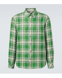 God's True Cashmere - Harbor Plaid Linen Shirt With Lapis Lazuli - Lyst