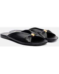 Loewe - Paula's Ibiza Pebble Leather Slides - Lyst