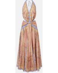 Zimmermann - Indra Cotton And Silk-Blend Maxi Dress - Lyst