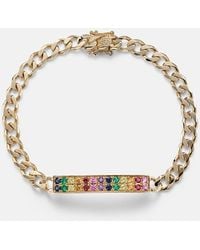 Sydney Evan - Id Bar 14Kt Chain Bracelet With Diamonds - Lyst