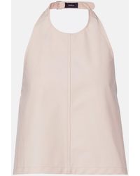 Wardrobe NYC - Halterneck Cotton-Blend Top - Lyst