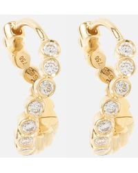Sophie Bille Brahe - Petit Courant 18kt Gold Hoop Earrings With Diamonds - Lyst