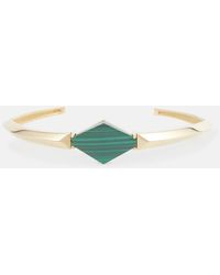 Aliita - Armreif Deco Rombo Aus 9Kt Gelbgold Mit Malachit - Lyst