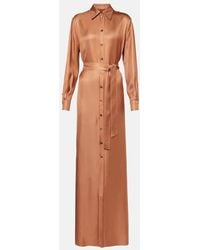 Tom Ford - Belted Silk Twill Shirt Dress - Lyst