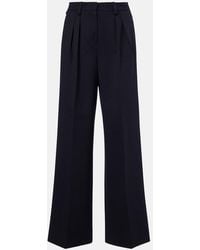 Max Mara - Molo Pleated Wool And Cotton-Blend Pants - Lyst