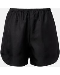Loulou de Saison - Cabo Silk Satin Shorts - Lyst