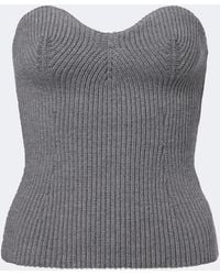 Jil Sander - Wool-Blend Bustier Top - Lyst