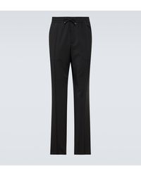 Valentino - Wool And Mohair Slim Pants - Lyst