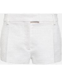 Valentino - Shorts in tweed di cotone e lana - Lyst