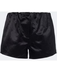 Posse - Verity Cotton And Silk Satin Shorts - Lyst