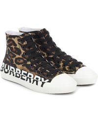 Burberry Larkhall Logo High-top Trainers - Brown
