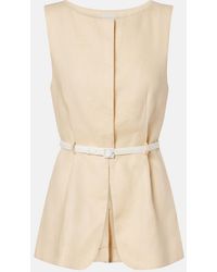 Posse - Pamela Belted Linen Vest - Lyst