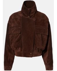 Saint Laurent - Suede Jacket - Lyst
