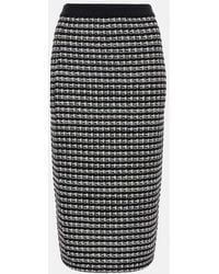 Tory Burch - Wool And Cotton-Blend Jacquard Midi Skirt - Lyst