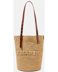 Rabanne - Logo Raffia Tote Bag - Lyst