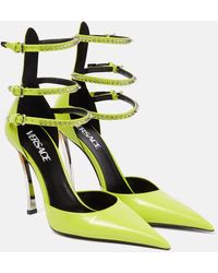 Versace - Pin-point Embellished Leather Pumps - Lyst