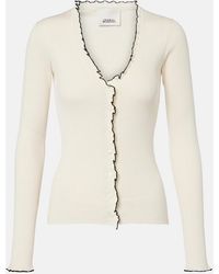 Isabel Marant - Izae Ribbed-Knit Silk And Cotton Cardigan - Lyst