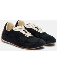 Bottega Veneta - Orbit Leather-Trimmed Suede And Shell Sneakers - Lyst