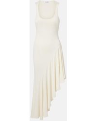 Alaïa - Asymmetric Jersey Midi Dress - Lyst