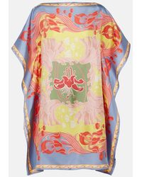 Etro - Top Summer de sarga de seda - Lyst