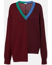 Loewe - Anagram Asymmetric Wool-Blend Sweater - Lyst