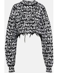 Vetements - Cropped-Pullover Monogram aus Wolle - Lyst